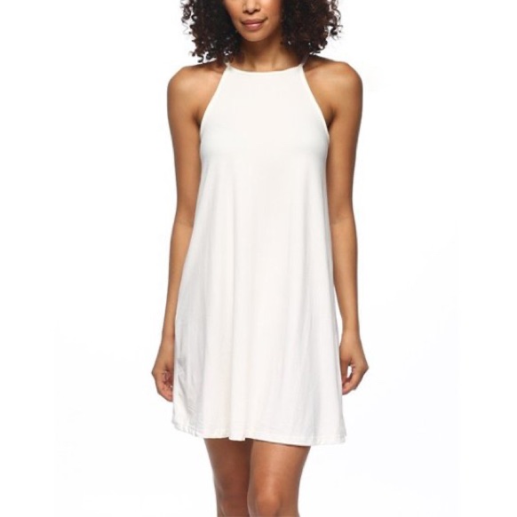 Nwot White Sleeveless A-Line Dress, Sz. S